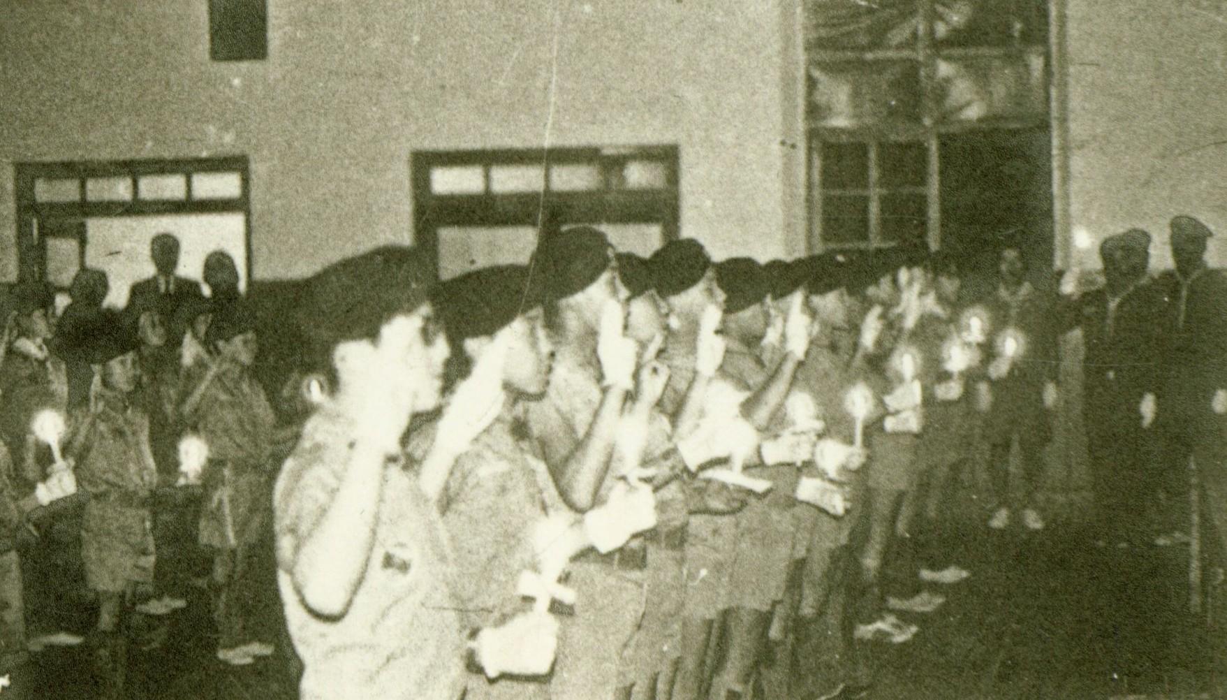 창신중학교 보이스카우트 선서식 - 1978년